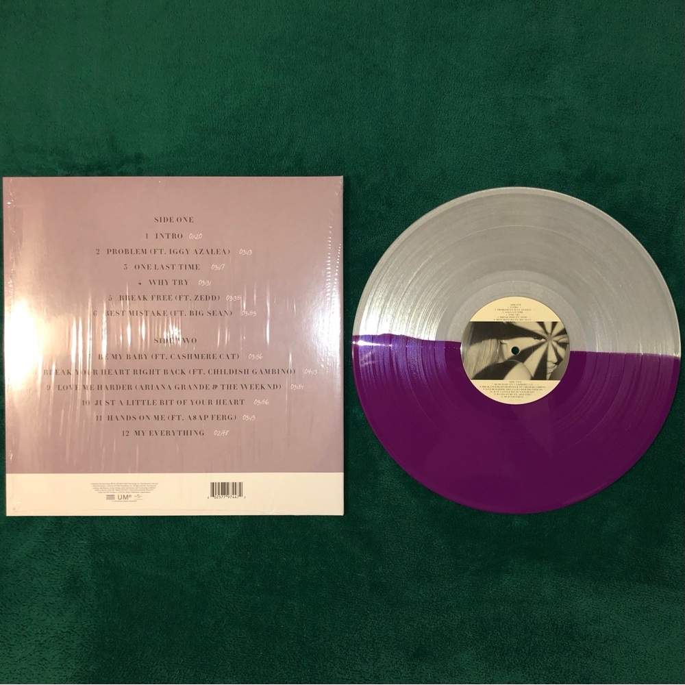 Ariana Grande My Everything Purple/Clear Split Exclusive Vinyl UK IMPORT. - Picture 2 of 5